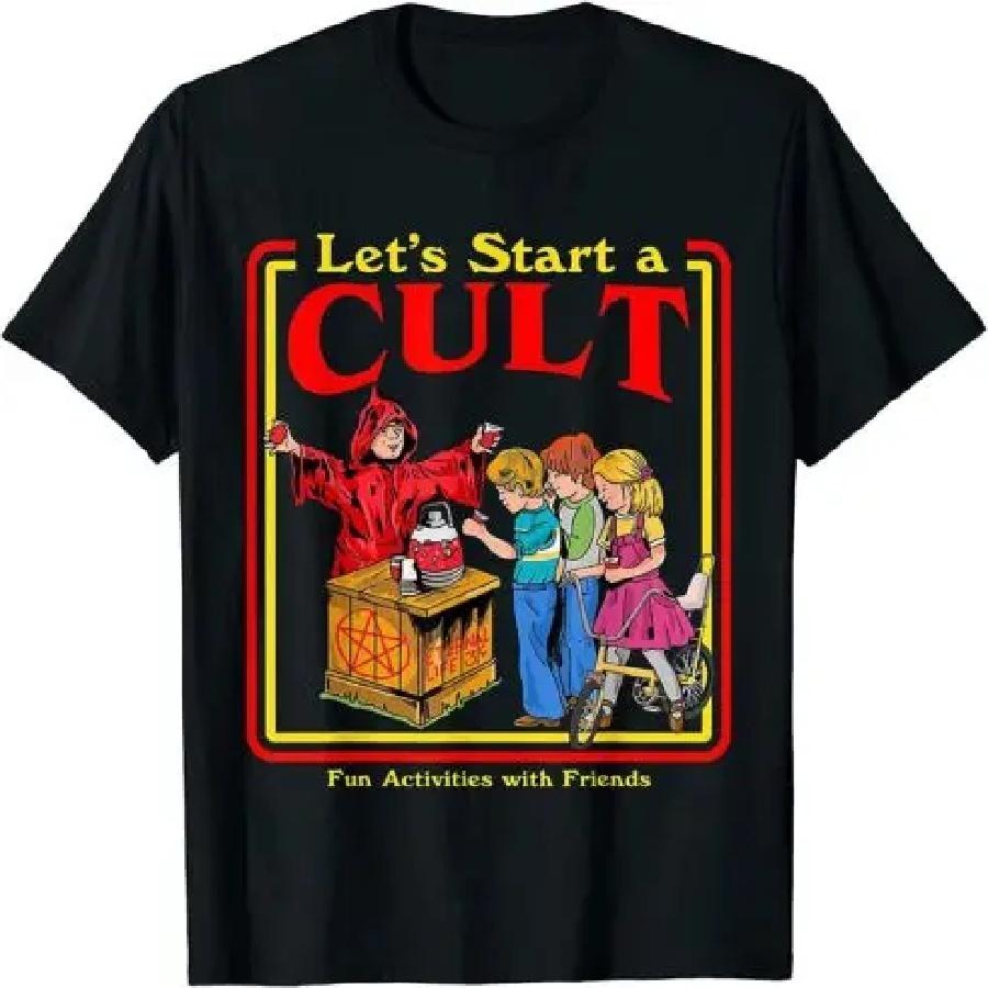 Let's Start a Cult Satanic Vintage Horror Edgy T-Shirt