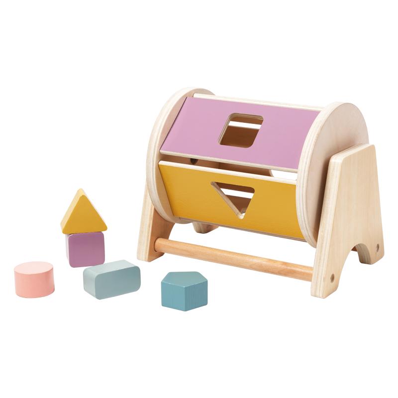 Newest Wooden Drum Baby Toys Bright Color Sensory Montessori Drum Toys Hottest Kids Rolling Drum Toys Early Childhood Education