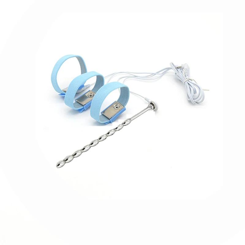 Elektroschock Penis Plug Ring Pferdeaugenstab E-Stim Urethralsonde Katheter Dilator Hahnverlängerer Medizinische Sexspielzeuge für Erwachsene für Männer