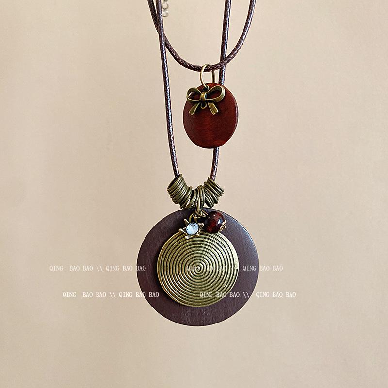 Zen Retro Chinesische Keramik Halskette - Handgewebtes Nischendesign für Frauen
