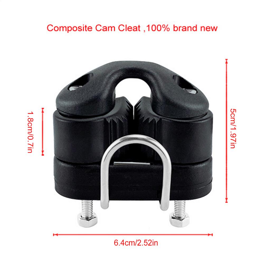 

Cam Cleat Nylon Automatic Connector Kayaking Gear Rope Cam Cleat for Marine Dock Yacht Dinghy Canoe Paddleboarding Mooring чорний