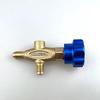 Refrigerant three-way valve, testing valve HS-466N Inch Air Conditioning Refrigerant Pressure Gauge Tool Valve