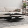 VidaXL Coffee Table Black 100x100x40 Cm Engineered Wood 832843