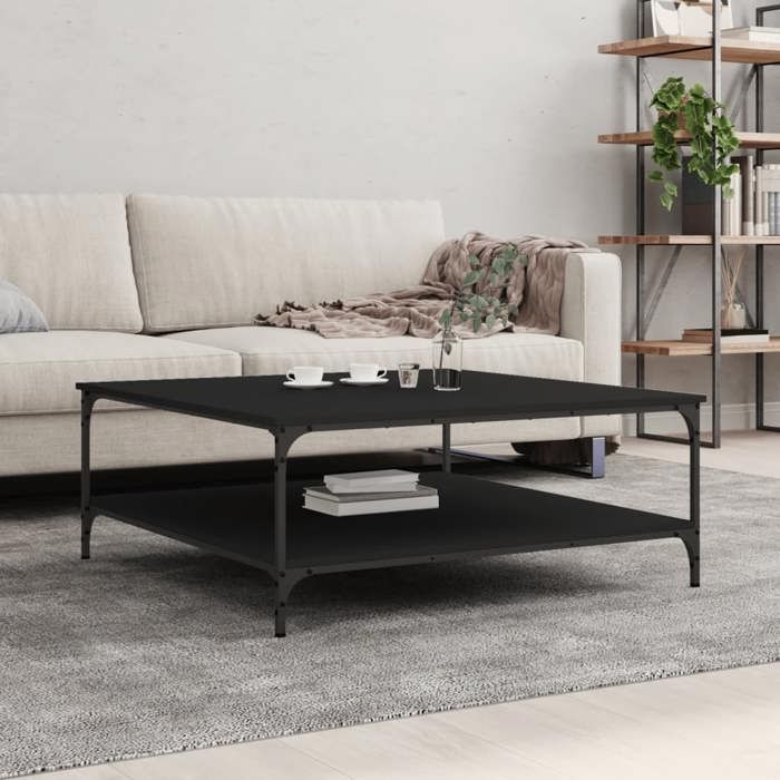VidaXL Coffee Table Black 100x100x40 Cm Engineered Wood 832843