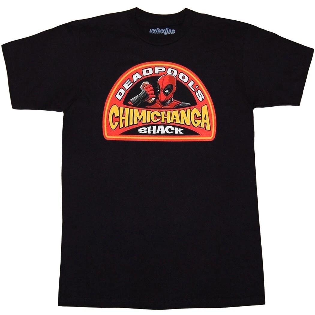 Deadpool Chimichanga Shack 100% Cotton T-shirt Mens Tees Top L