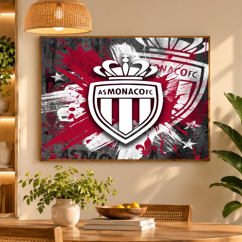 5D Diamond Painting Monaco FC DIY Full Drill Diamond Art Kit Home Decoration