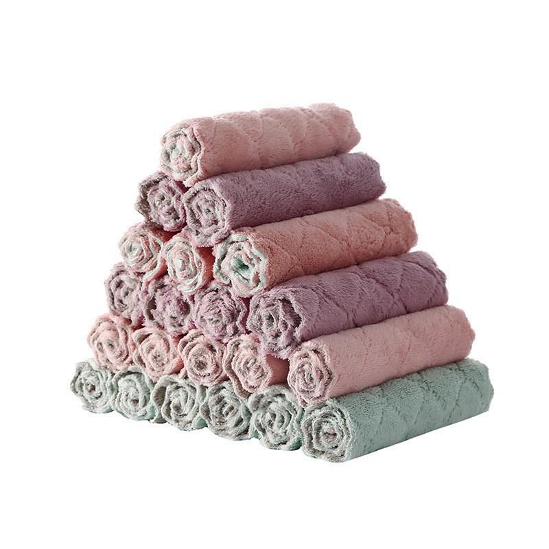 Rainbow Pure Cotton Oil-Repellent Dishwashing Cloth – Highly Absorbent, Easy to Clean, Non-Oily, Multipurpose Kitchen Towel