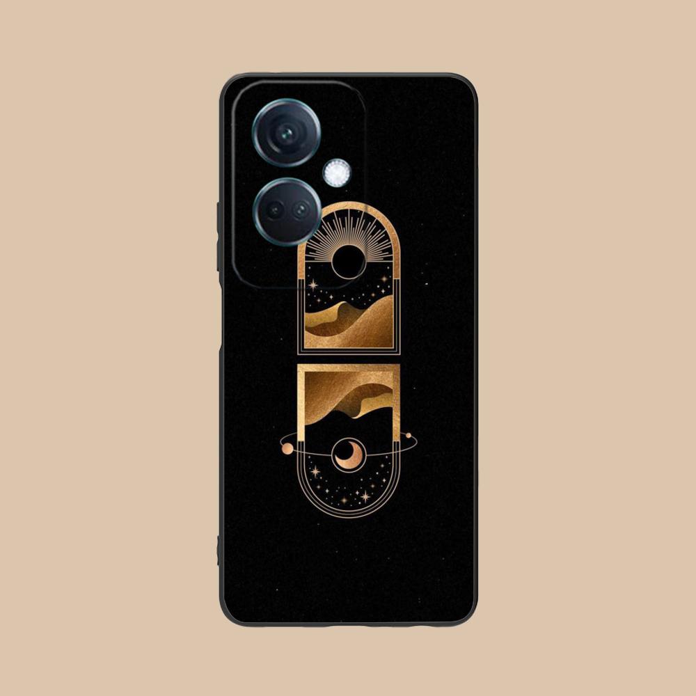 Sun Moon Mobile Cell Phone Case for OPPO Reno 14 13 12 11 10 9 8 7 6 5 F T Pro 5G Colorful Printing Cover Luxury Pretty Cover