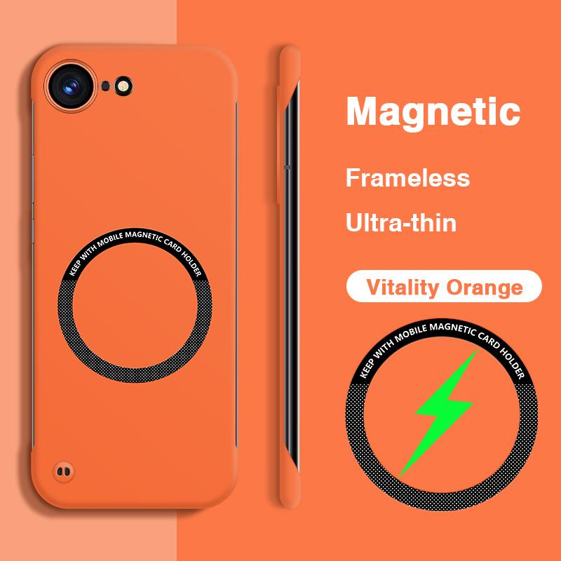 

Candy Colors Slim Phone Case for iPhone 16 Pro Max Plus 16E 5G Magnetic Wireless Charging Shockproof Frameless Simple Back Cover iPhone 16