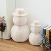 Eco Friendly White Honeycomb Snowman Christmas Decoration Snowman Home Accents For Winter Home Shop Window Display