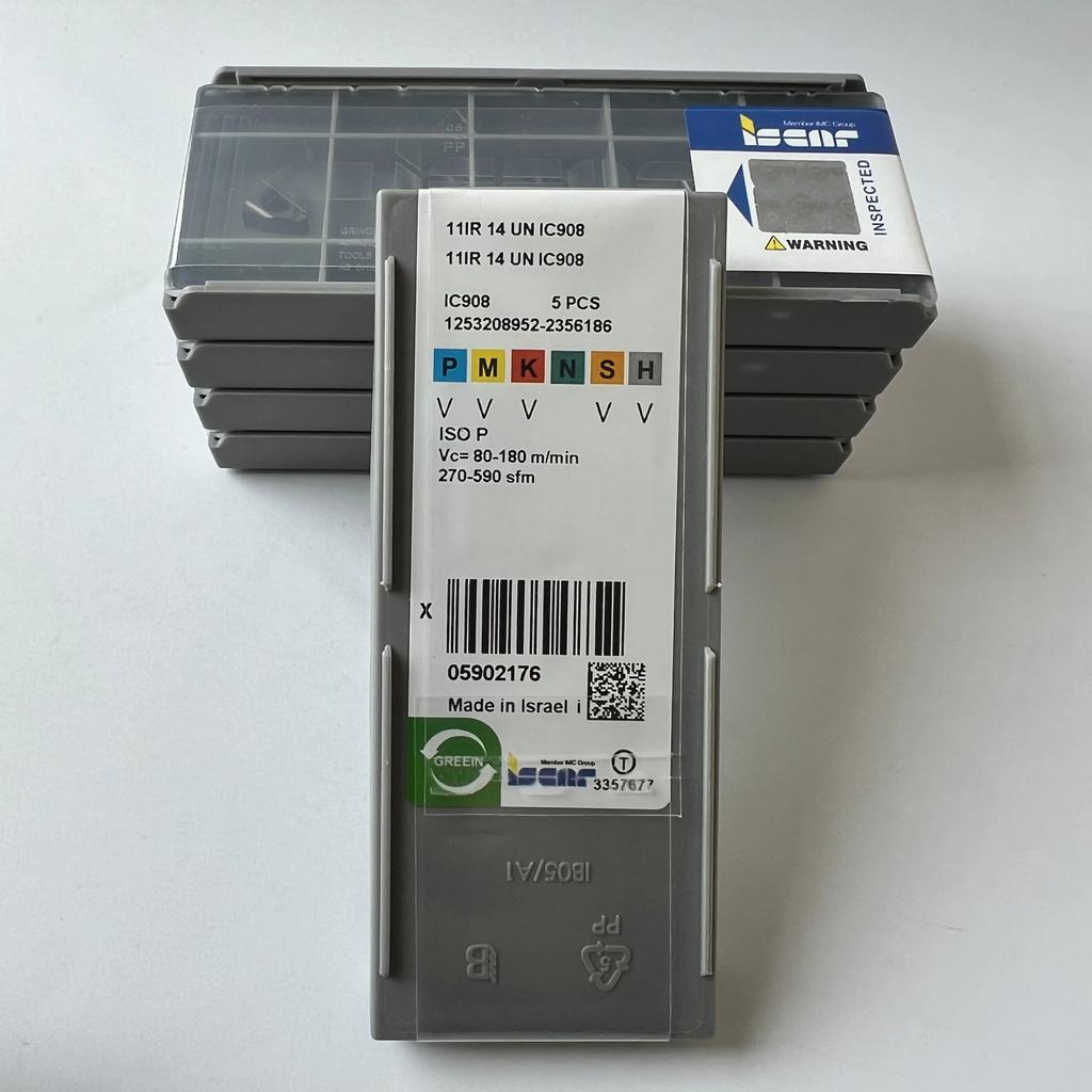 ISCAR / 11IR14UN IC908 / Industrial Indexable Carbide Inserts 10 Pcs