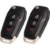 Keyless Entry Remote Control Flip Key Fob Replacement Fits For Ford F-150/F150 2015 2016 2017 2018  - F250 F350 17-22 Explorer Ecosport Ranger Bronco