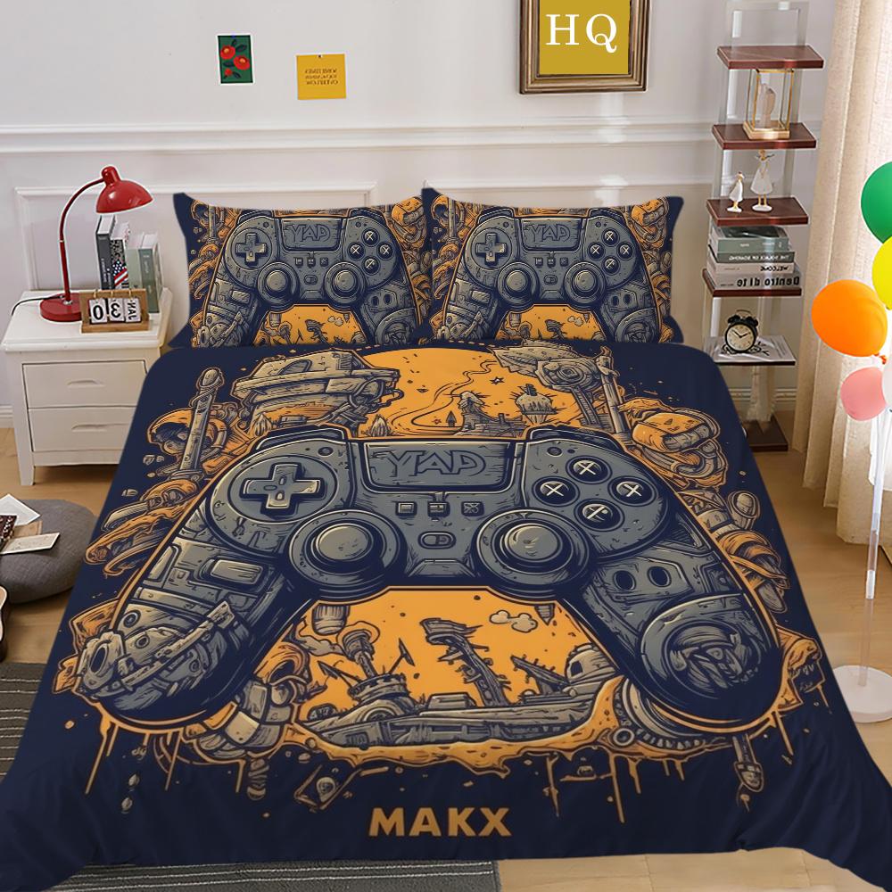 Fashion Bed Cover 3D Printed Homes Bedding Set Game Style Home Textiles Queen Size Polyester Comfortable Home Bedclothes