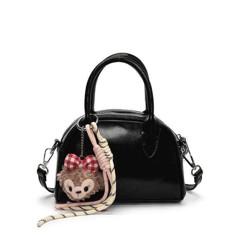 Korean Spring and Summer Popular High-end Portable Boston Bag Fashionable Versatile Foreign Style Sweet Wind Simple Messenger Bag Women