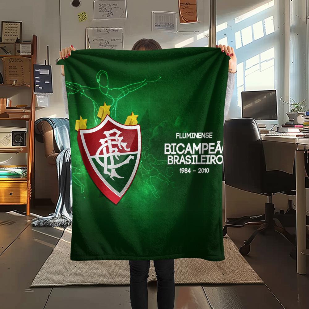 Fluminense Football Club Flanelldecke mit Aufdruck, Hohe Qualität, Bequem für alle Jahreszeiten, Heimdekoration, Wärme und Komfort
