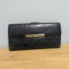 Used GUCCI Gucci Long Wallet GG Pattern Black Leather