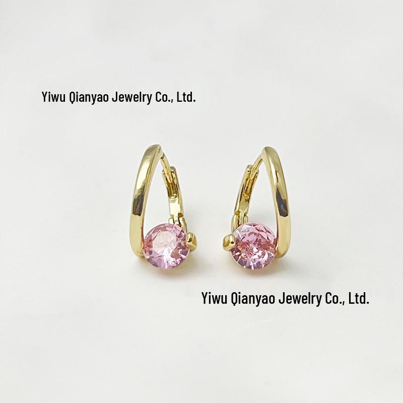 Pendientes Geométricos Coreanos de Circonita: Diseño Elegante, Versátil, Minimalista