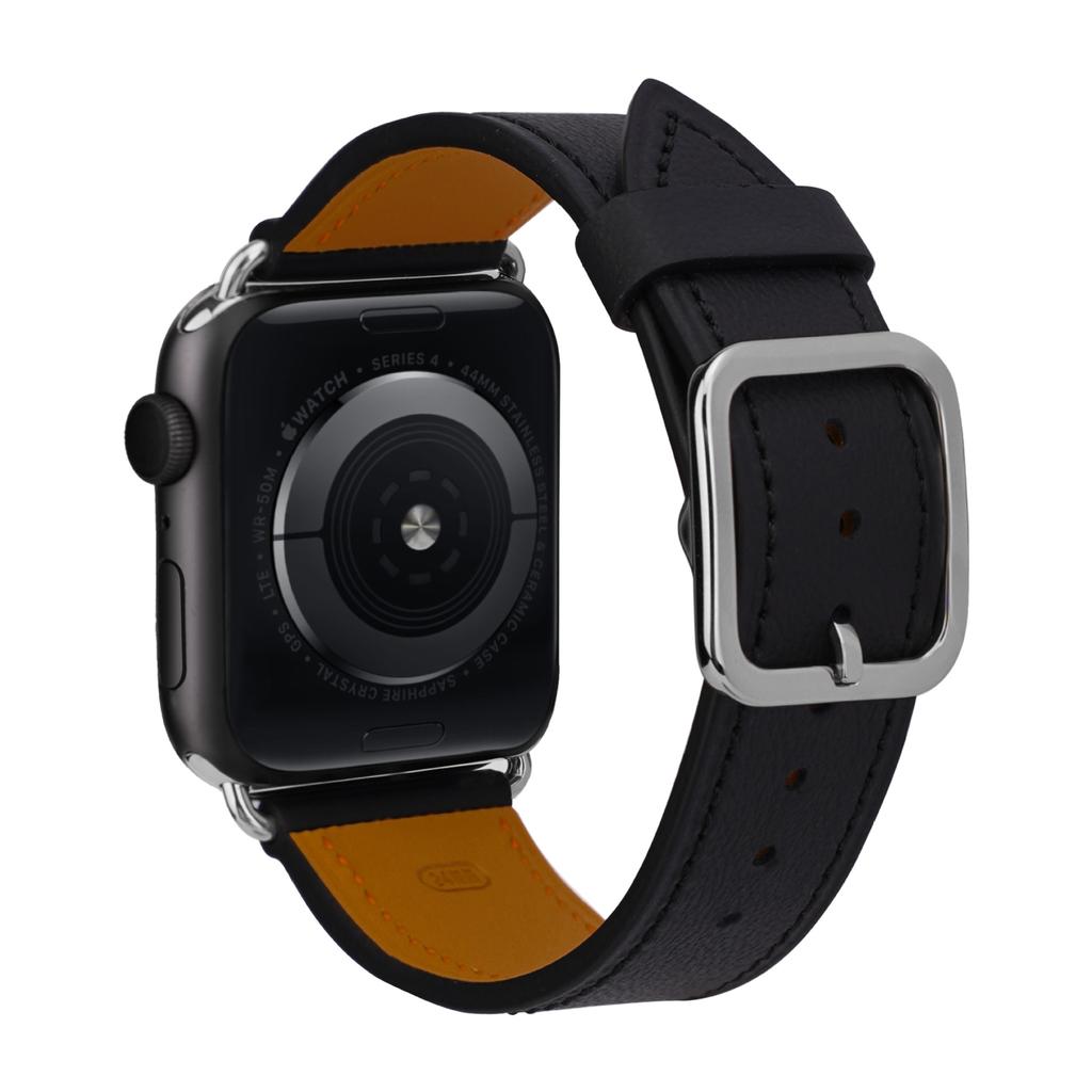 Simple First Layer Calfskin Ultra Leather Watch Strap 49mm Replacement for Apple Watch Ultra All Series Premium Wristband Accessory