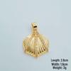 Cross Ocean Shell Conch Drip Oil Gold-Plated Zircon Necklace Pendant Jewelry Accessory
