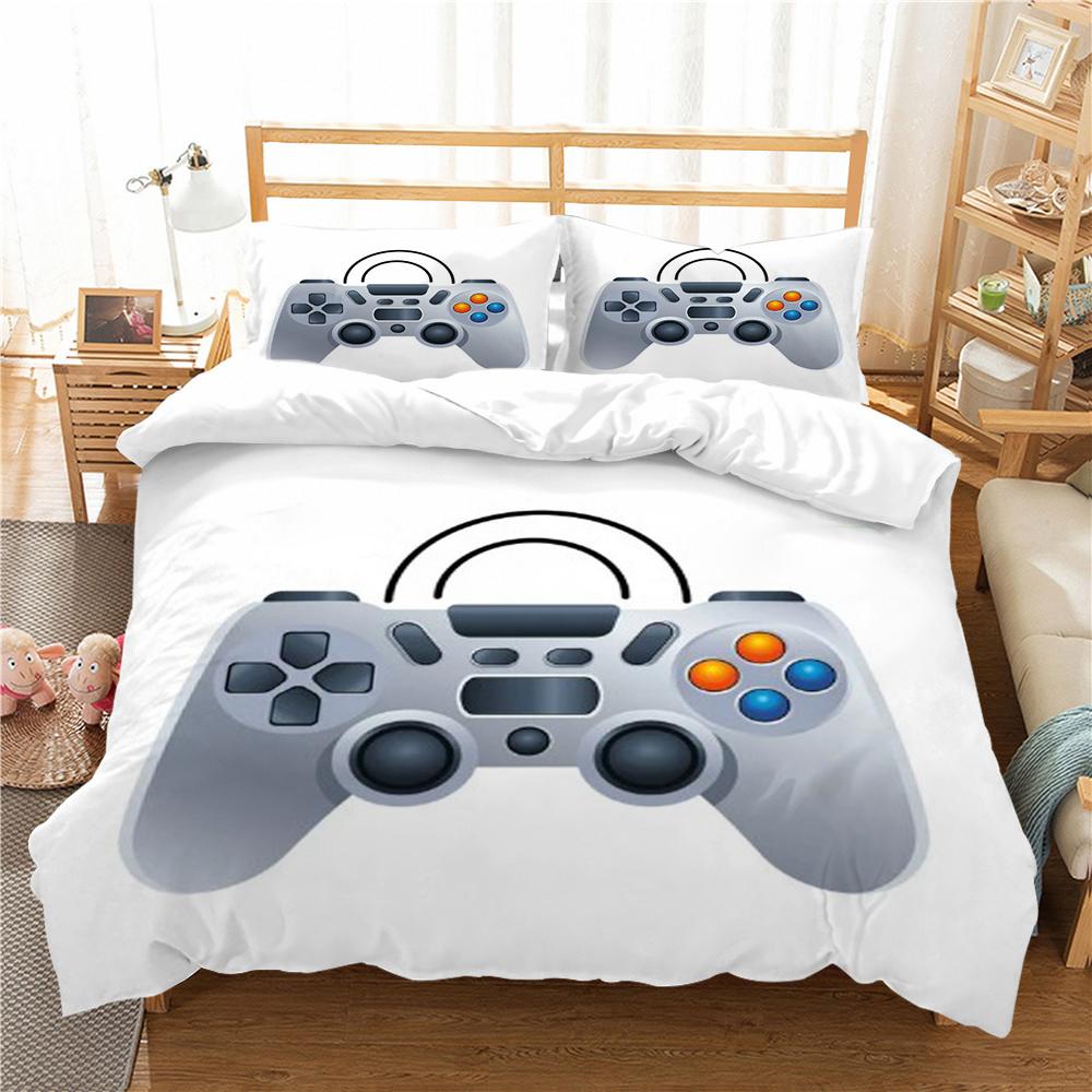 Gamepad Design Kids Soft Breathable Bed Set Bedding Suit Football  Bedroom Bedclothes Decor