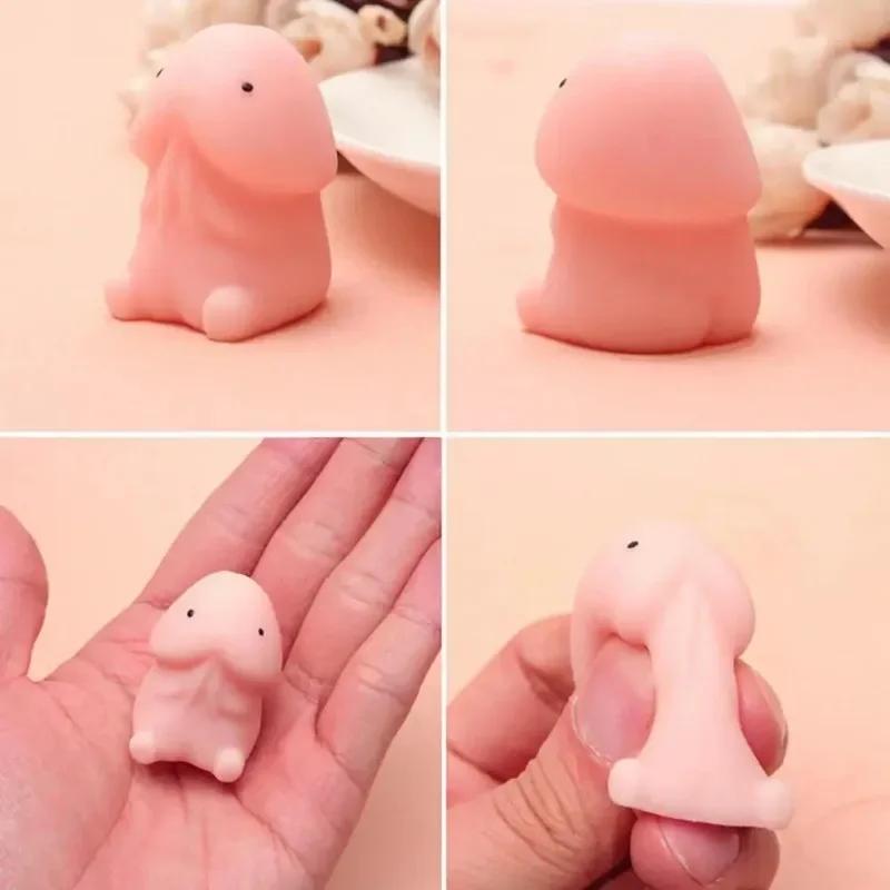 12/6pcs Mini Squishy Penis Doll Masturbator Rising Penis Stress Relief Toys Interesting Gifts Decompression Relax Pressure Toy