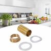 Threaded Brass Tube Nut Installation Parts, Premium Kitchen Basin Mixer Tap Repair Fitting Kit, Restore Your Faucet's Efficiency