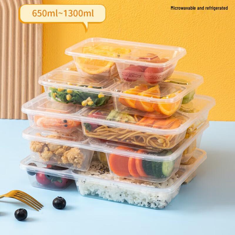 Disposable PP Two-Compartment Food Containers