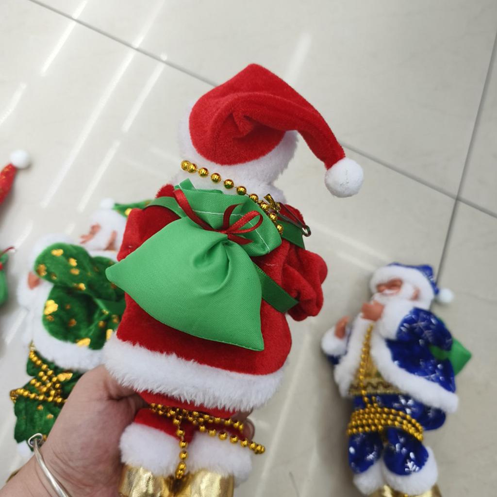 Jultomten Musikalisk Klättrande Rep 3 Klätthastigheter Musikstyrbar Elektrisk Klättrande Jultomte på Rep för Festlig Atmosfär