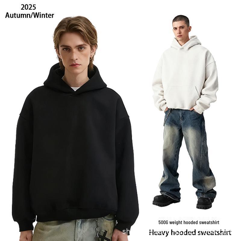 American Retro 500g Heavyweight Boxy Hoodie - Premium Cotton Custom Sweatshirt XL