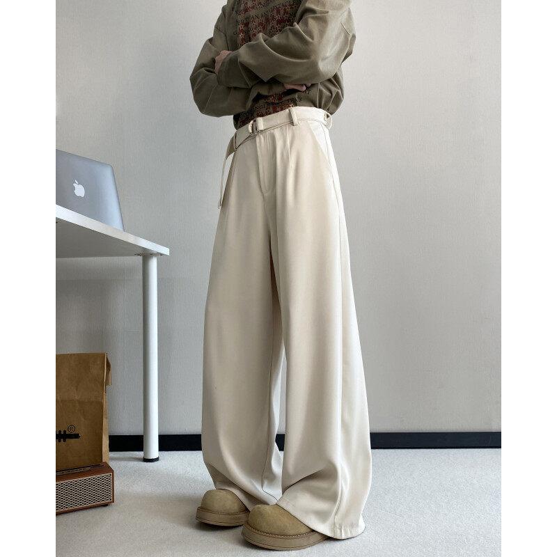 

Весна Новые Брюки в Корейском Стиле для Подростков с Ремнем Свободные Тонкие Повседневные Брюки XXXL