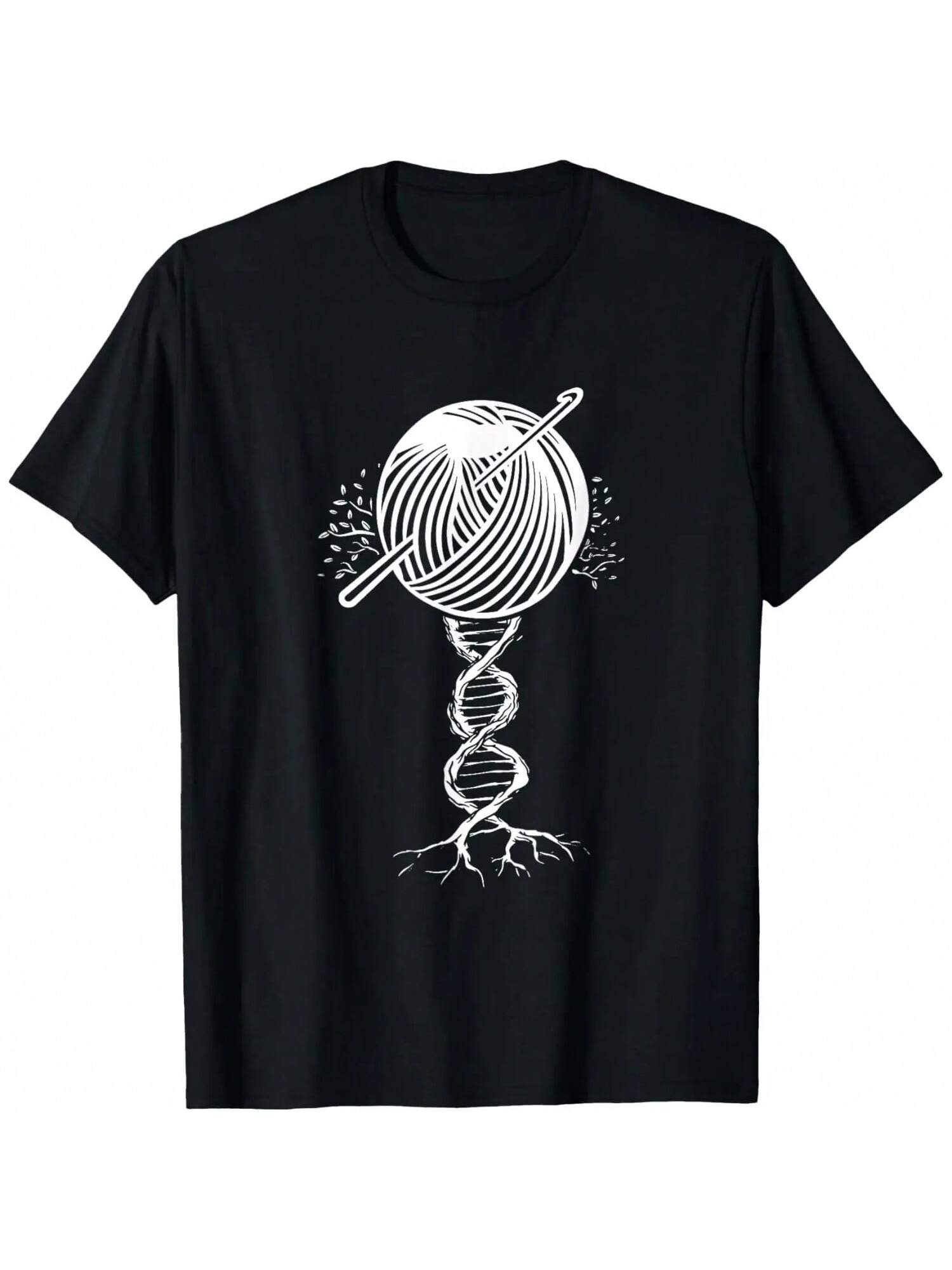 Crochet Yarn Funny Cute Crocheting Girls For Wounisex Crochet T-Shirt S разноцветный