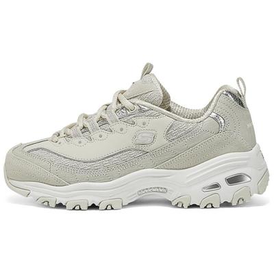 DLites Fashion Versatile Durable Low-Top Dad Shoes Women Sneaker Gray Silver 150249-LGSL