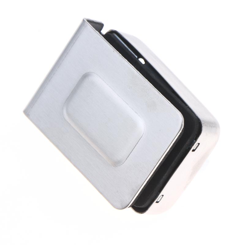 304 Stainless Steel Glass Lock Ground Bolt Ground Lock Anti-Theft Double Swing Hinge Frameless Sliding Door Lock, Brushed Finish