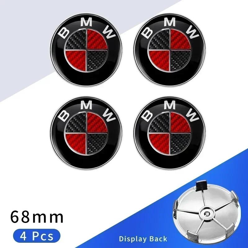 4pcs 68mm Car Wheel Center Hub Cap Emblem Stickers Styling For BMW M Performance 1 3 5 7 Series X1 X2 X3 X4 X5 X6 X7 M3 M5 M7