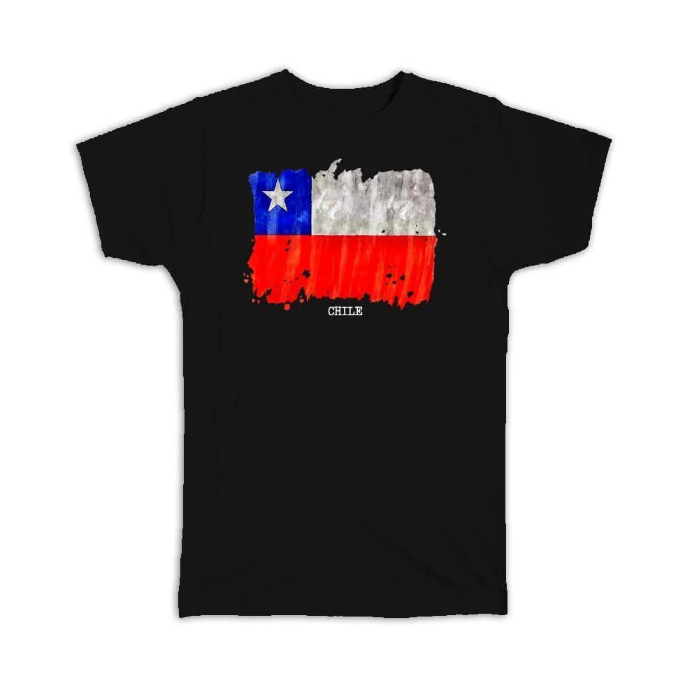 

Gift T-Shirt : Chile Flag SouthAmerica Travel Expat Country Watercolor S