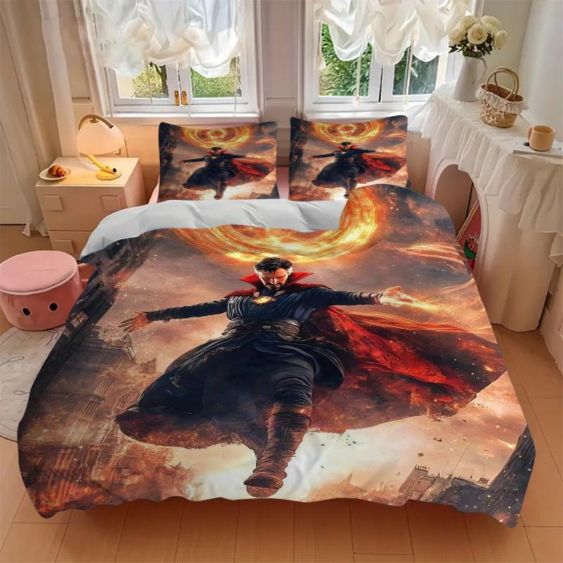 Doctor Strange Bedding 3 Piece Set HD Print Duvet Cover Pillowcases for Teens Adult Bedroom Decoration Christmas Gift