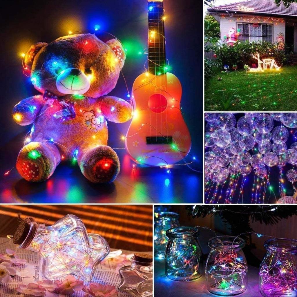 Solar String Lights, 4 Packs Totaling 400CM with 400 LEDs, Waterproof for Outdoor Use, 8 Lighting Modes, Suitable for Fences
