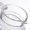 2Pcs Fridge Glass Water Jug with Lid Food Grade Spill-Free Spout Design Transparent
