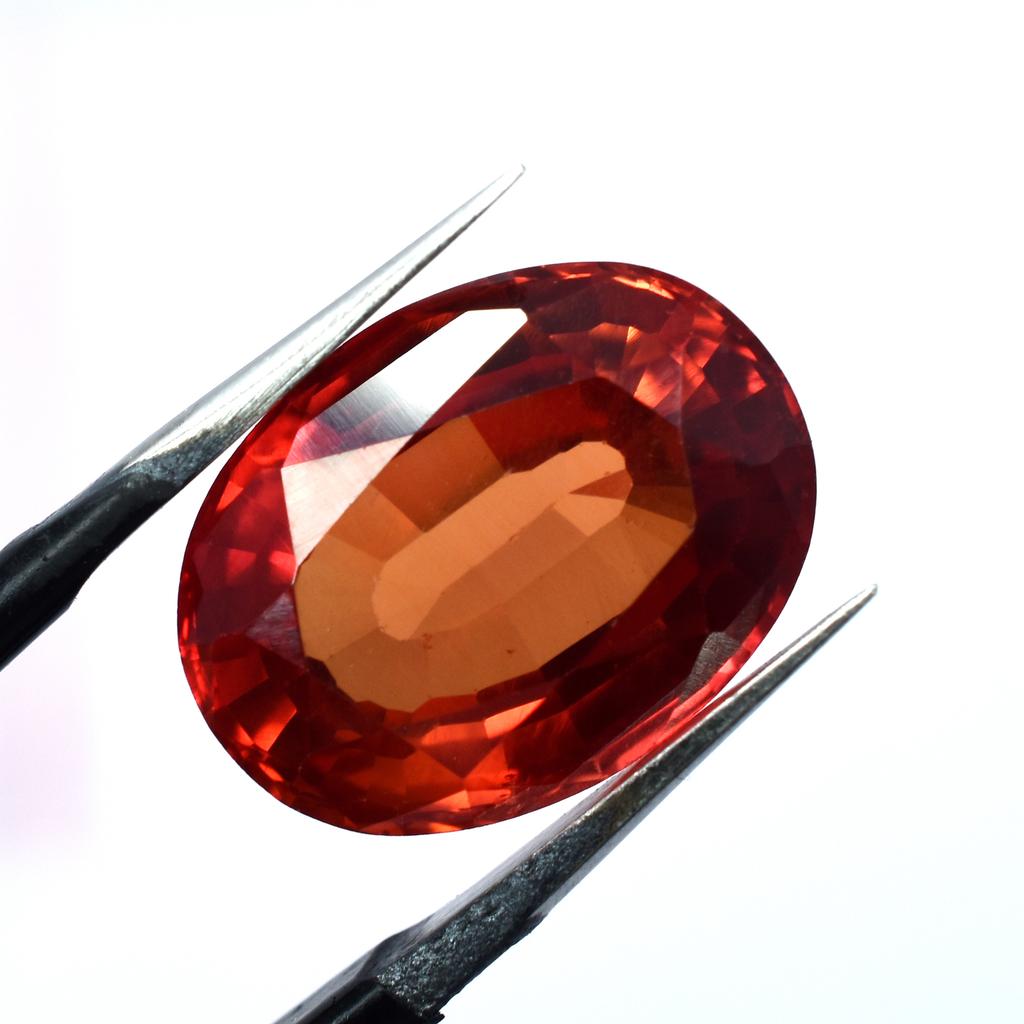 CERTIFIED Orange Oval Cut Sapphire 10.5 Ct Natural Ring Size Loose Gemstones
