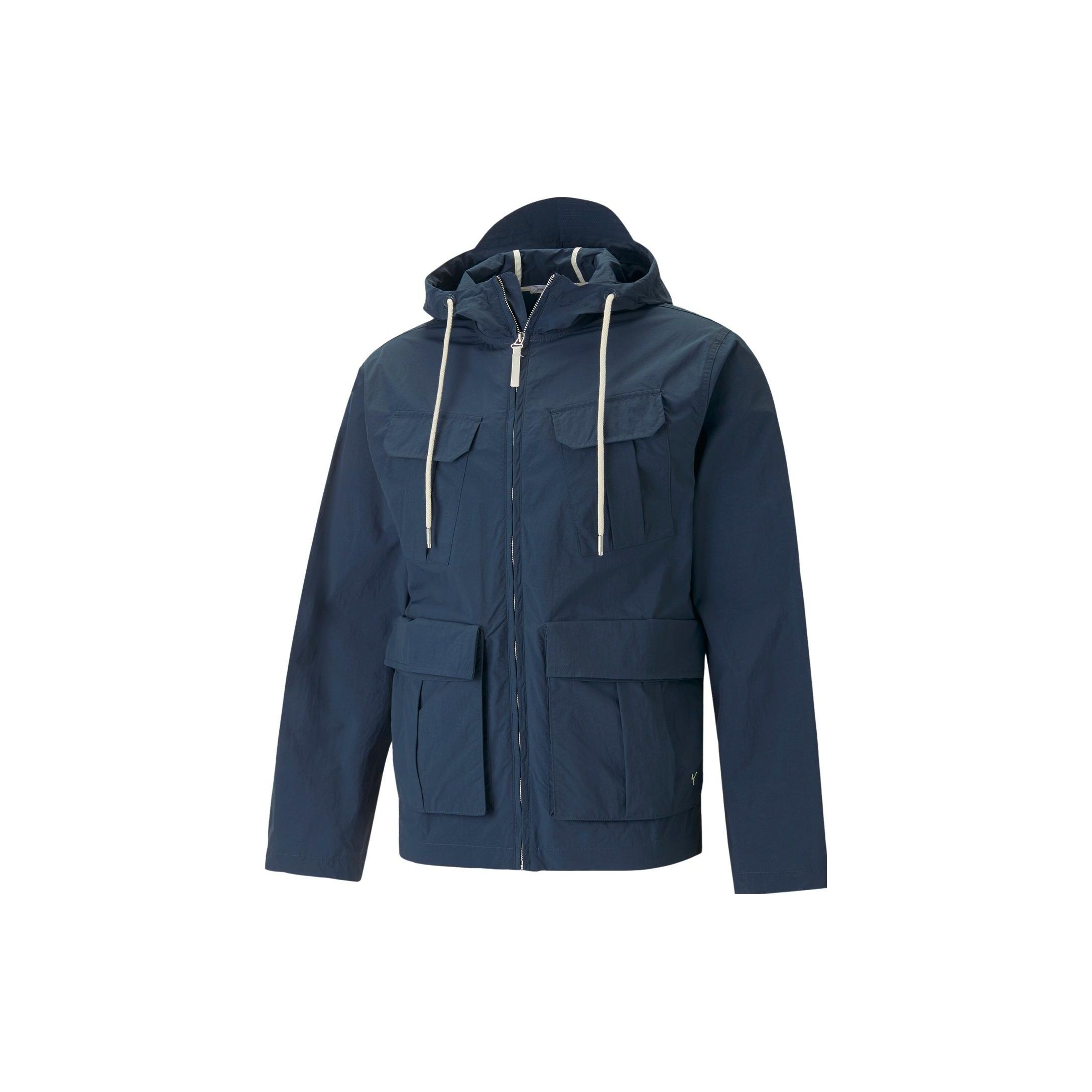 PUMA MMQ Unisex Solid Zip-Up Hooded Utility Jacket XL