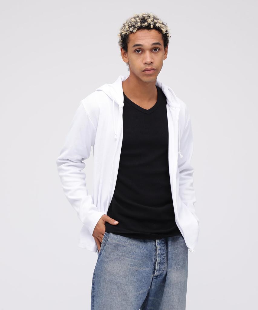 AVIREX DAILY FULLZIP RIB PARKA 6153641 S white