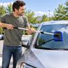 Car Glass Cleaning Brush with 6 Cloths, Adjustable and Retractable, with Rotating Design for Easy Cloth Replacement