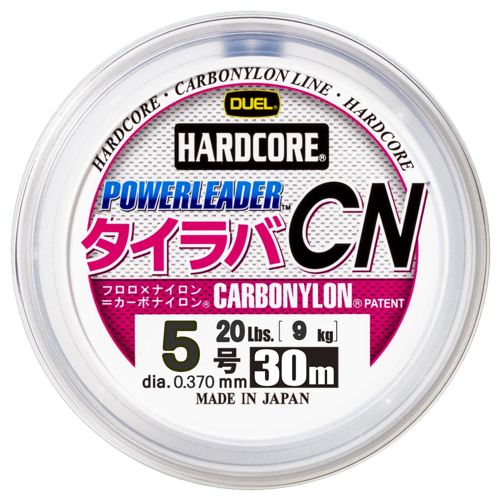 

DUEL Carbon Nylon Line 5.0 Hardcore Power Leader for Tai Rubber, 30m Carbon Nylon Line 5.0 Natural Clear for Tai Rubber (H3628)