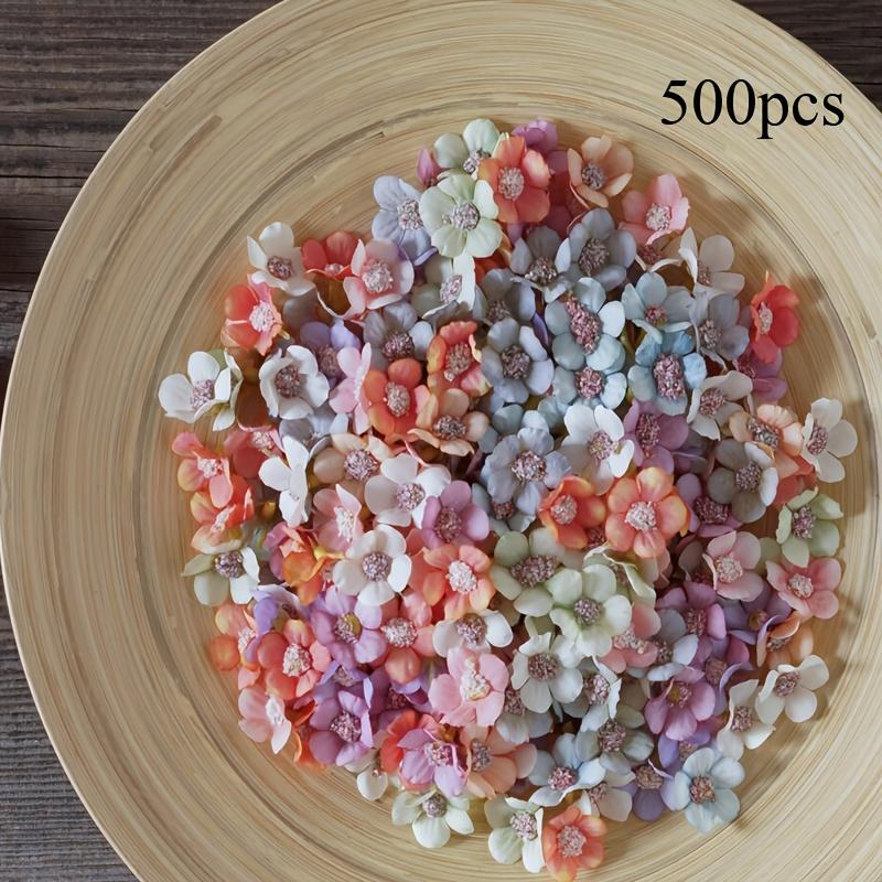

50/200/500 шт., штучні крихітні квіти ромашки пастельних кольорів, мініатюрні маленькі вишневі квіти, приладдя для творчості 500pcs