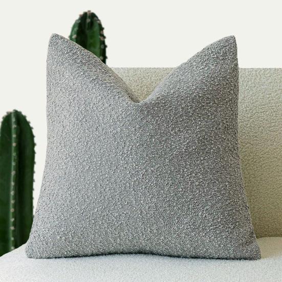 Textured Cushion Cover Boucle Cover, Cozy Throw Pillow Case, Decorative Solid Color for Sofa Couch Living Room Bedroom, 18 x Inch Cases