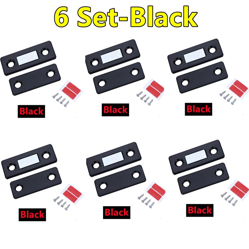 6-1Set Strong Magnetic Cabinet Catches Ultra-Thin Door Magnets Stops Invisible Adhesive Drawer Magnet Catch for Kitchen Closer