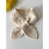 Soft and Waxy Jacquard Short Knitted Parent Child Neck Protection Cross Small Scarf and Scarf To Keep Warm in Autumn and Winter