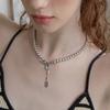 Heart Point Silver Pearl Necklace