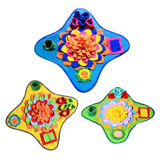 Podložka pro čichání pro domácí mazlíčky s protiskluzovým dnem Pokročilá podložka pro hledání potravy Čichací podložka Jasná barva Podložka pro pomalé krmení Cvičební podložka Vícevrstvá podložka pro domácí mazlíčky