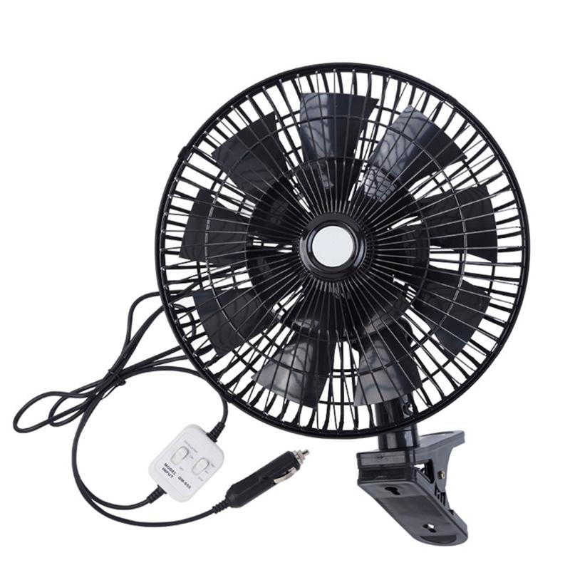 

Oscillating Car Fan 12/24V with Strong Airflows Clip On Designings ABS Fan Portable Fan for Efficient Cooling In Vehicle 1